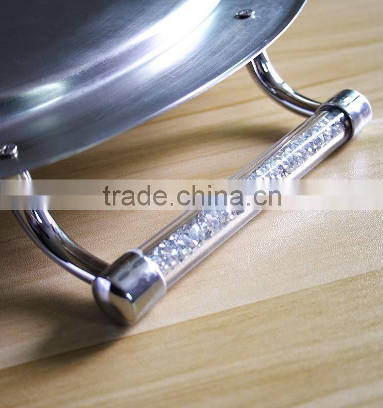 Charming vintage style hotel food safety Rectangle baking tray tea tray steel plate With gold handle