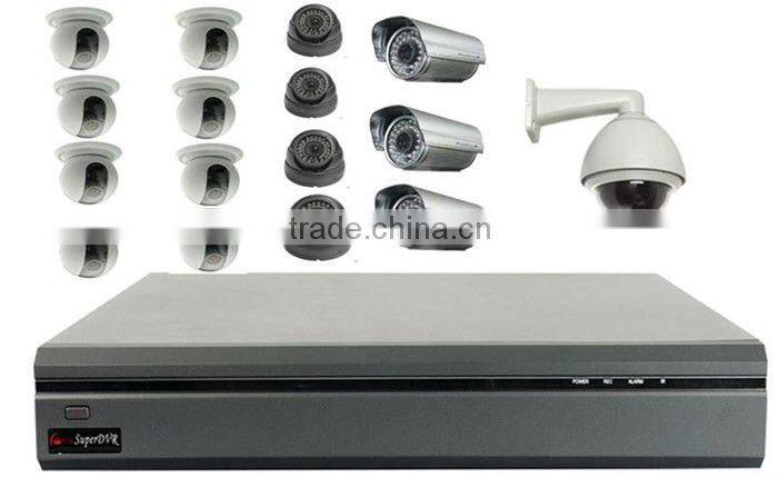 16chs h.264 DVR kit cctv camera with PTZ