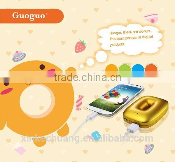 Guoguo 5200mAh long lasting high efficient safety dounts portable external mobile power bank for smartphone