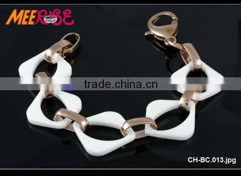 2015 hot sale link charms,bracelet collection,fashion bracelet white ceramic