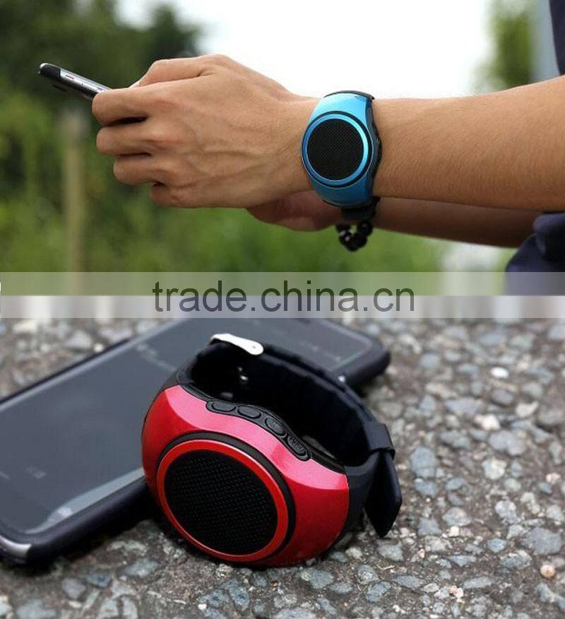 2016 new mini stereo wireless bluetooth speaker watch