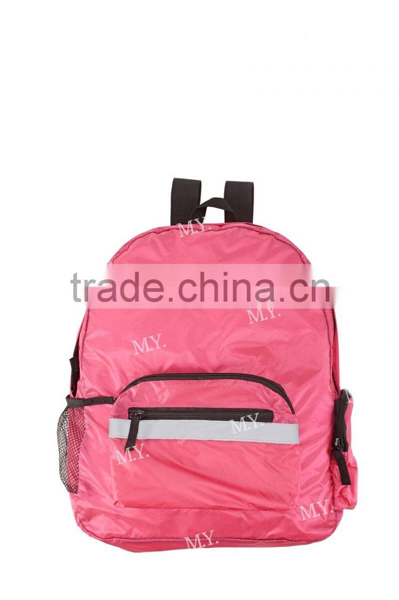 hot sale polyester foldable backpack school bag for promotion