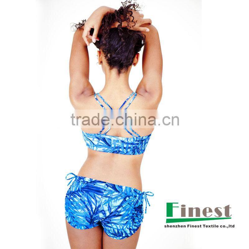 custom woman sublimation sports bra sports shorts