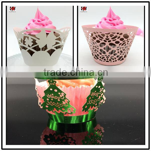 Hot sale exquisite laser cut cupcake wrapper