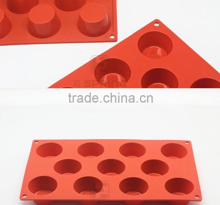 11 Cavity Mini Silicon Cake Baking Pan Pudding Muffin Silicone Mold