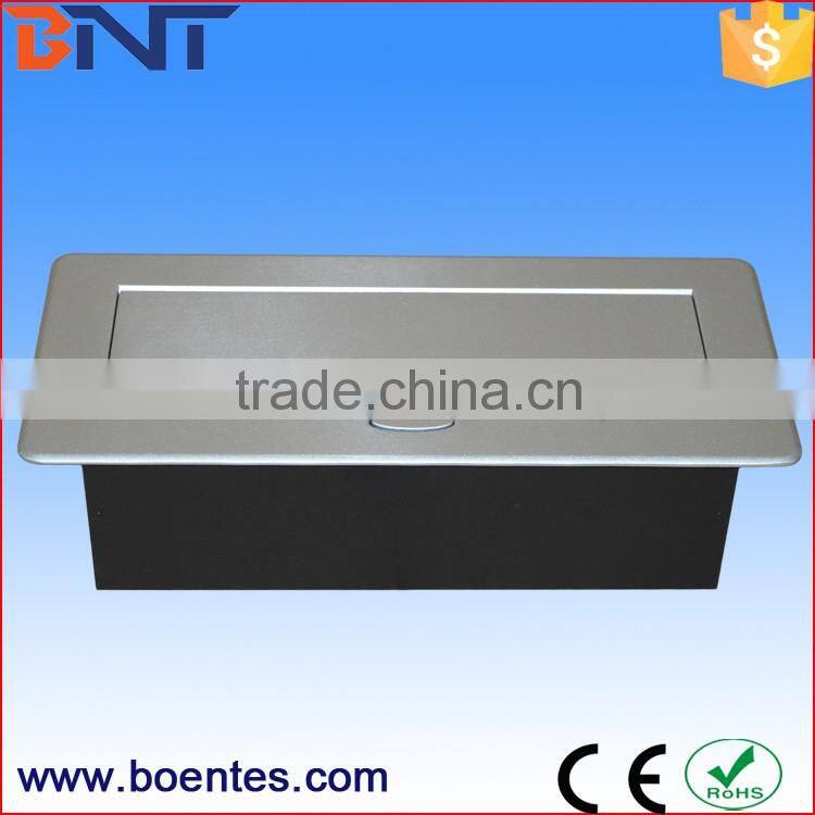 Europe Popular Desktop Power Pop Up Socket with French/EU/UK Outlet for Conference Furniture