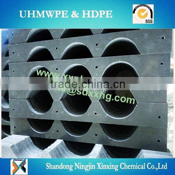 uhmwpe and hdpe polyethylene plastic pipe support block