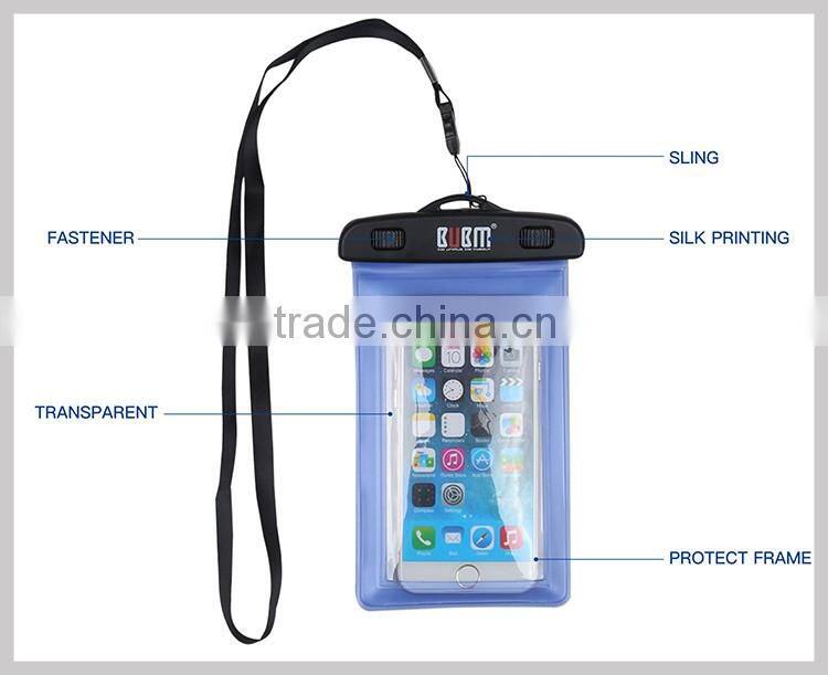 BUBM fashion wholesale PVC waterproof dry bag, for iPhone 6S waterproof phone bag with high quality