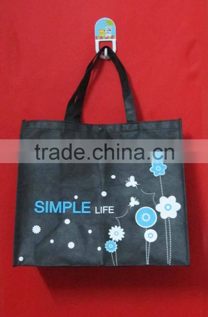 Simple life logo printing non woven shopping bag