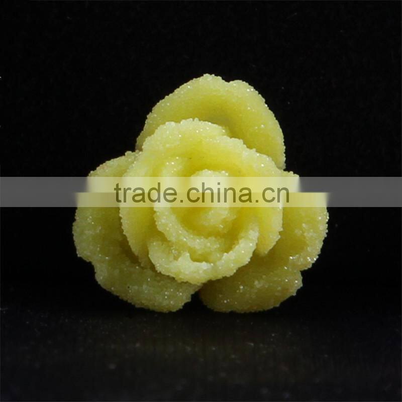 2016 matt finish flat back resins rose flowers candy color-zhiya factory