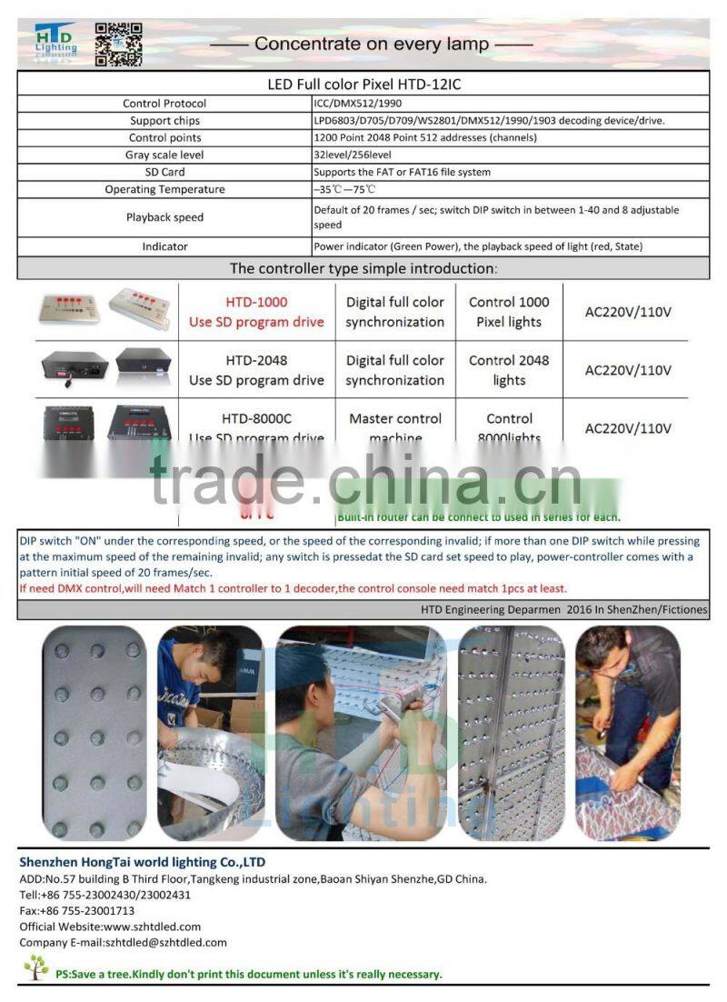 led small bulb 12mm RGB full color