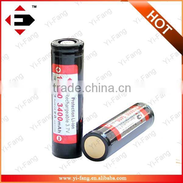 2015 new generation EFAN IMR18650 battery 18650 3400MAH 3.7V with flat top high drain cell