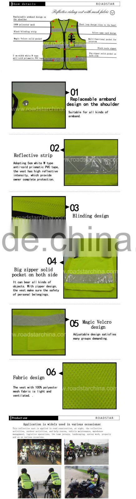 hi viz reflective safety vest with pockets