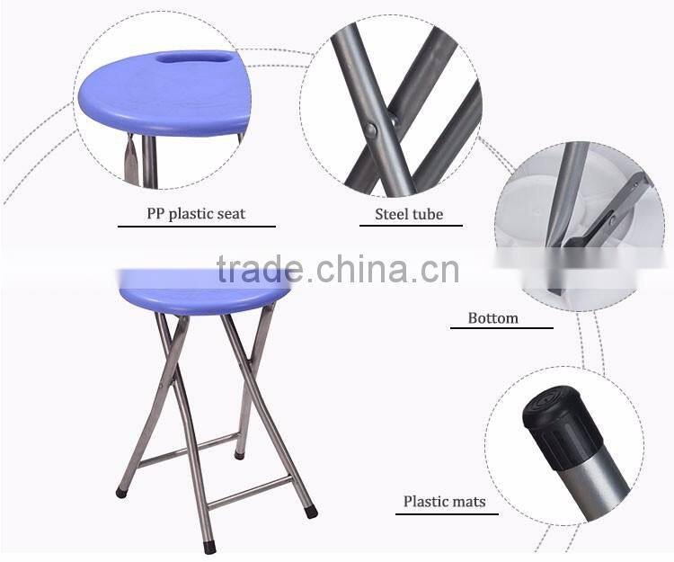 Industrial plastic step folding counter stool