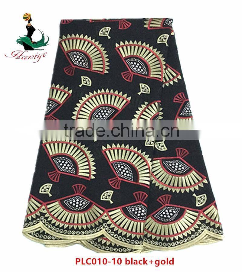 Haniye 2016 latest High Quality Swiss Cotton Lace Fabric 100% Cotton Polish Lace with stones/PLC010