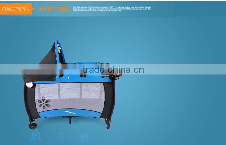 Lignt weight good quality baby playpen bed price, Eco-friendly material baby playard