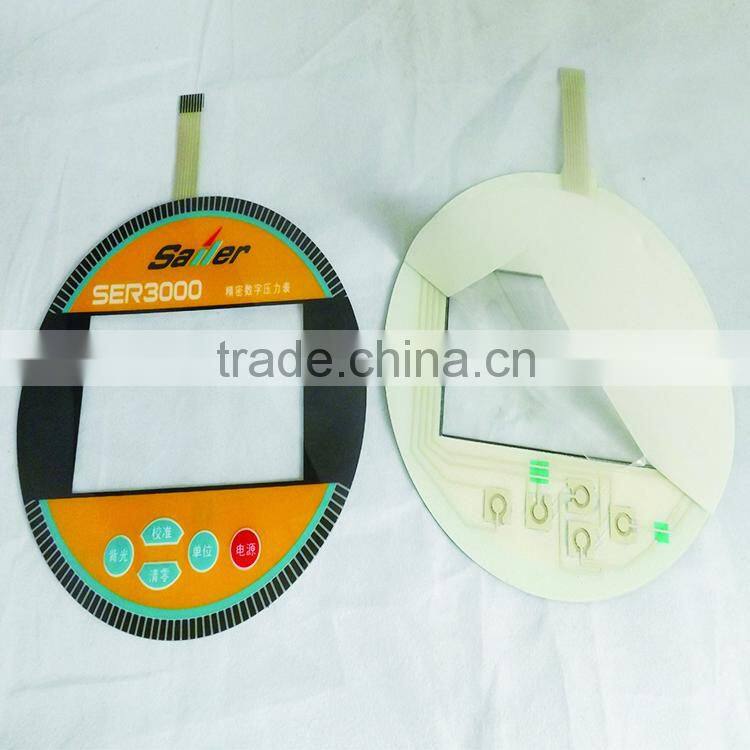 one button membrane switch with PET circuit zip