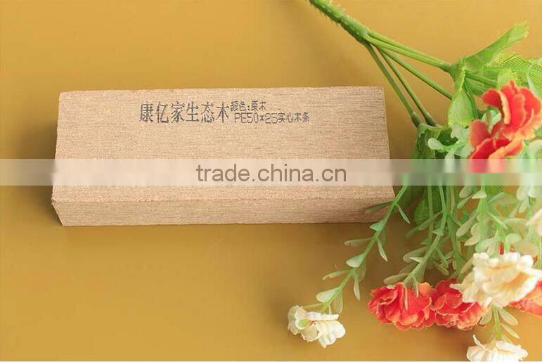 wpc square green timber, louver blade, wpc hollow timber for outdoor PE project