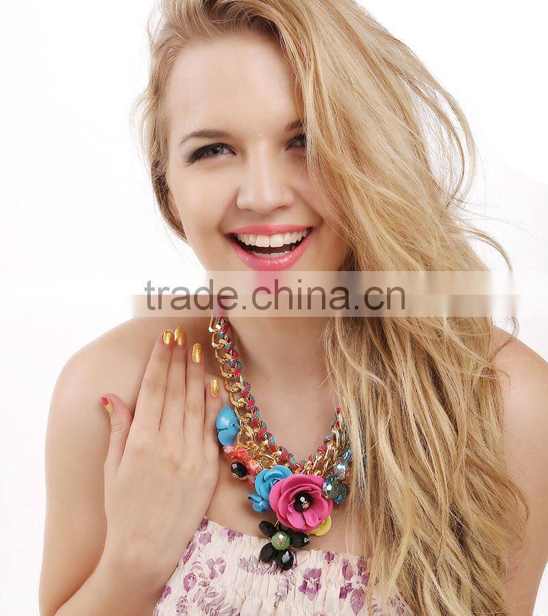 Flower necklace costume jewellry wholesale rajasthani jewellery