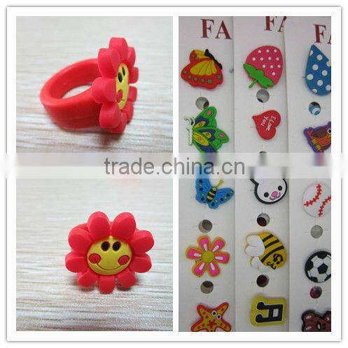 2014 Beautiful and lovely soft pvc fashion toy rings