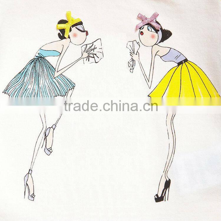 100% cotton child clothes for bay girls t shirts and short sets