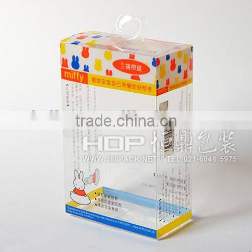 high grade foldable plastic box with hang tab