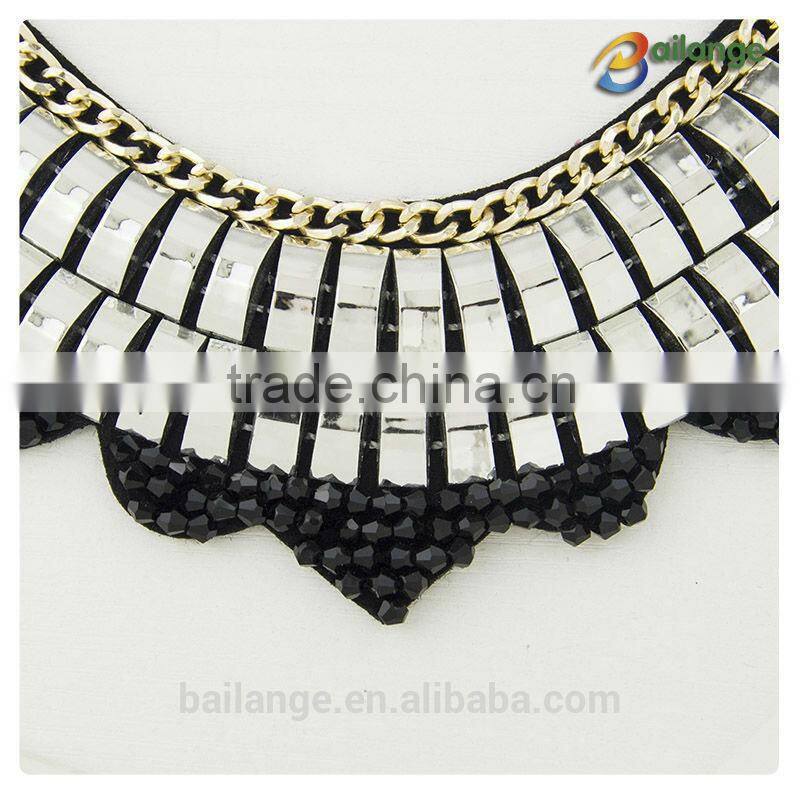 made in china fashion design crystal fashion collar with stones
