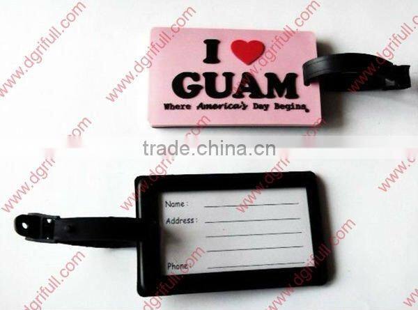 2015 new colorful decorative silicone luggage tag design