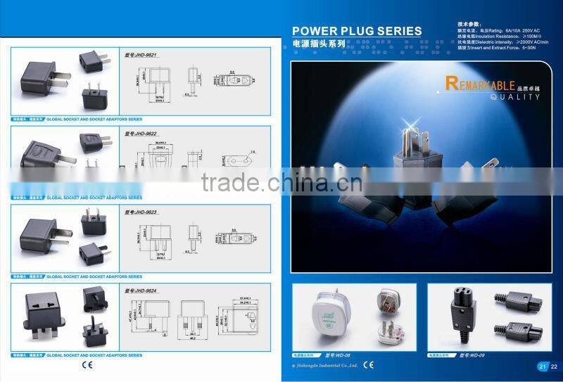 Top selling alibaba Industrial plug IEC 320 C14 male power cord plug