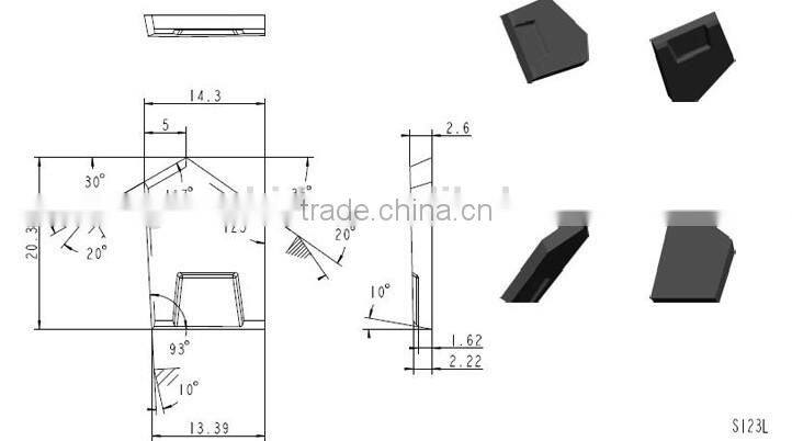 cemented carbide coal mine drill bit/coal-mining tools YG6A/top supplier for mining tools