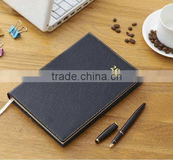 2016 High Quality Diary Leather Cover Notebook /Custom Paper Notebook Office Supplier