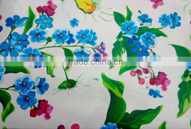 Denim Floral Printed Fabric 2m1346 with SGS/Audit Factory