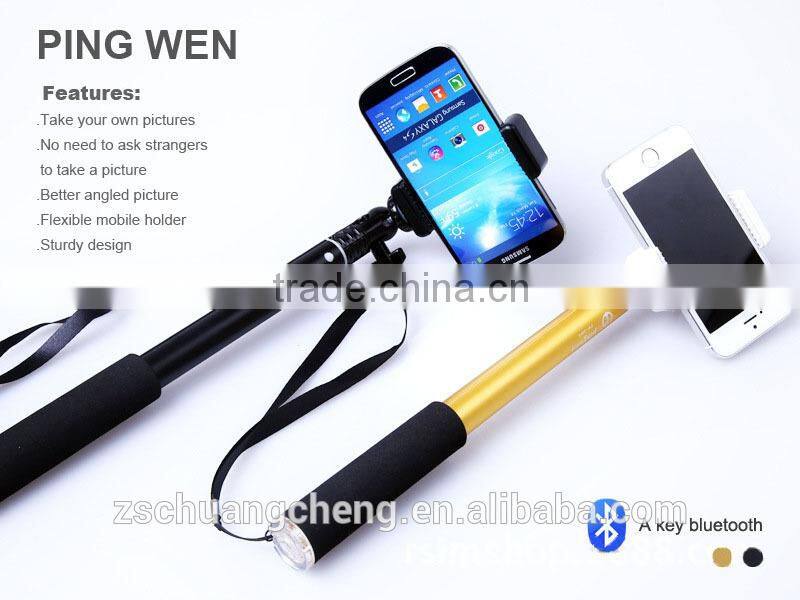Factory wholesale aluminum light weight selfie stick good qulity monopod sale in low price