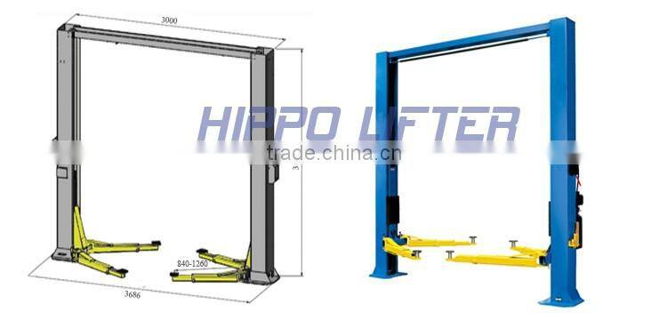 2 post clear floor car lift, 2 post overhead lift