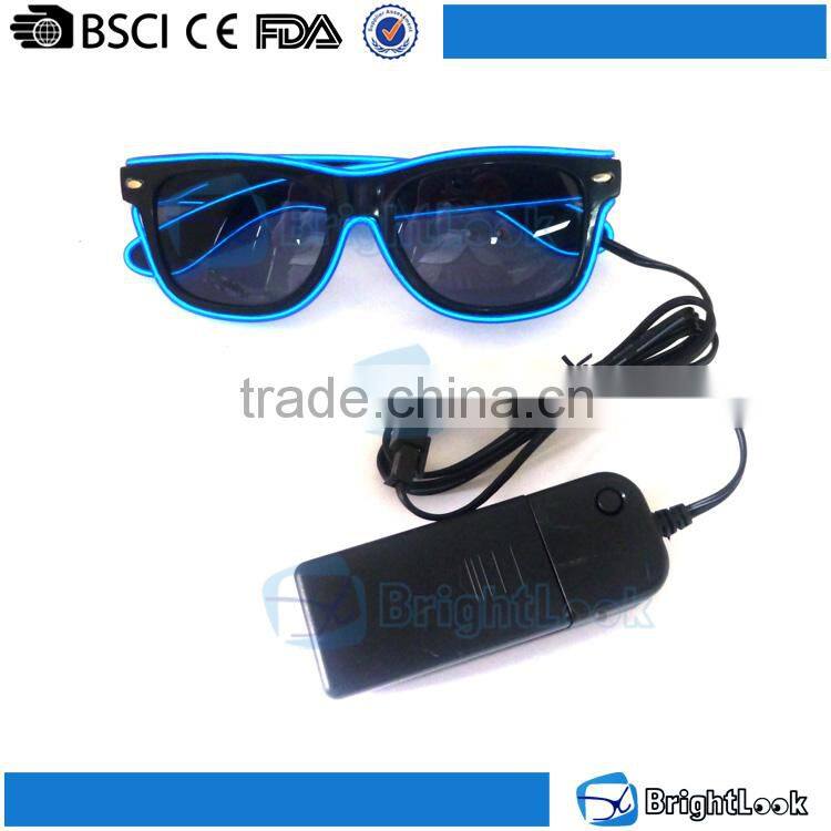 Bulk buy wholesale cheap plastic fashion men retro party flashing led glow in dark sunglasses polarized