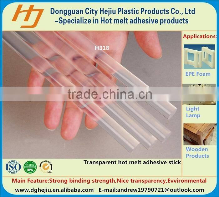 Packing industry EVA hot melt adhesive glue stick for EPE foam sheet