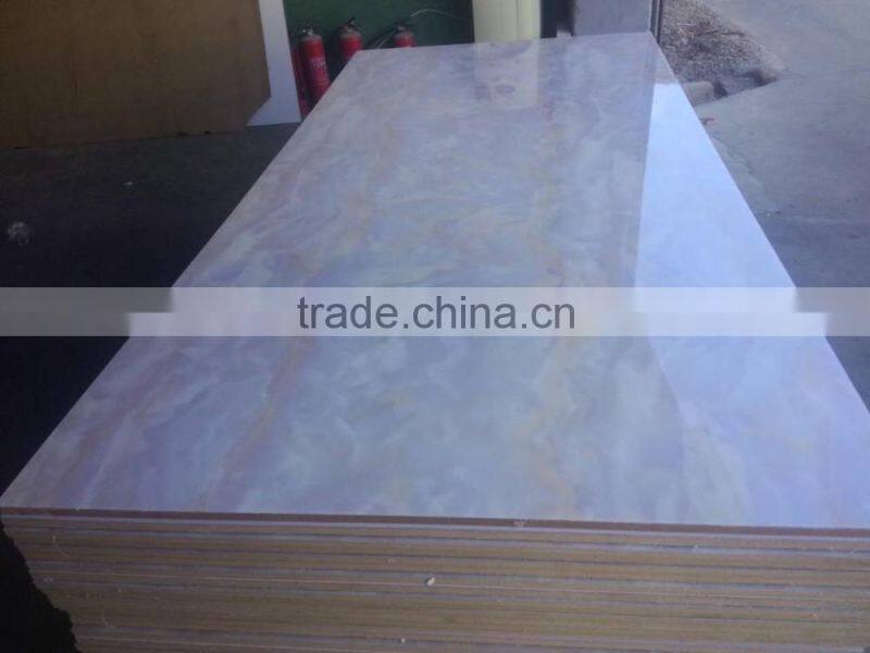 Marble color acrylic sheet laminated mdf /plywood for kitchens