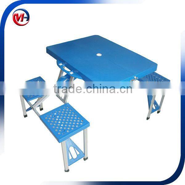 Outdoor wood table folding camping With Chairs Set