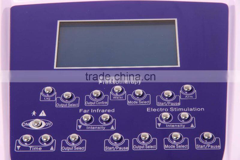 High quality portable pressotherapy machine presotherapi & EMS muscle stimulation & Infrared thermal therapy )