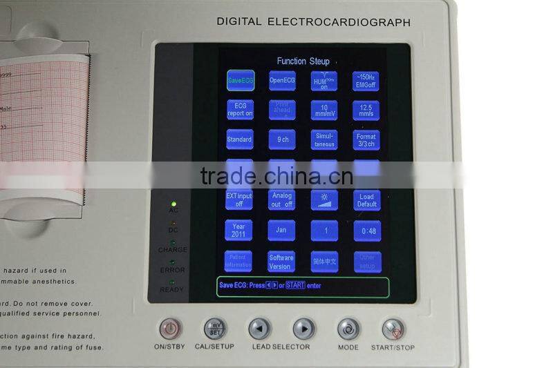 7-inch Color LCD Portable Digital 3-channel 12-lead Electrocardiograph ECG Machine EKG Machine-EKG-903A3-Shelly