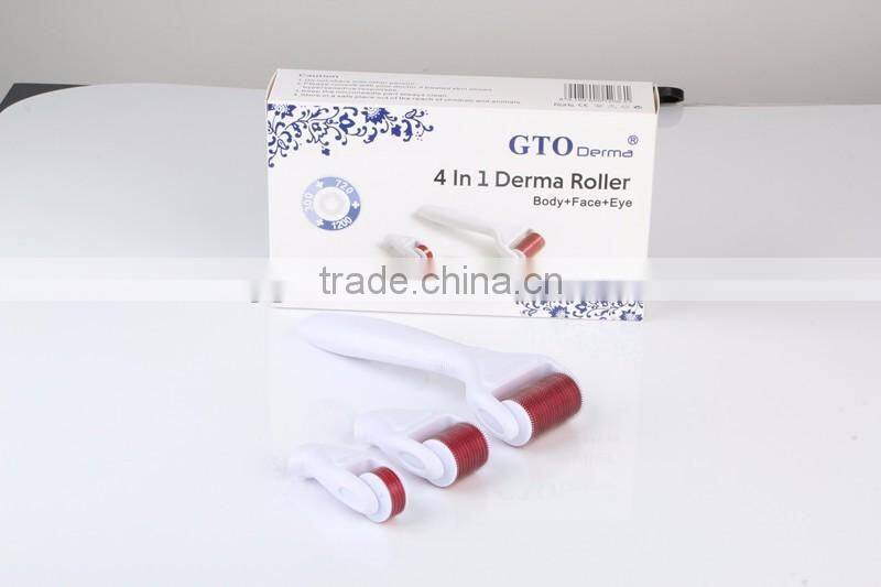 Mesotherapy 300/720/1200 needle GTO 4 in 1derma roller 0.5mm with Medical CE