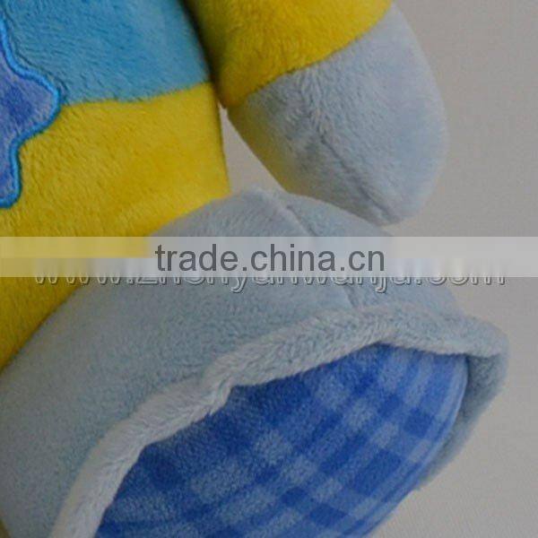 Stuffed white dairy cow&Educational toys&round mini plush cow