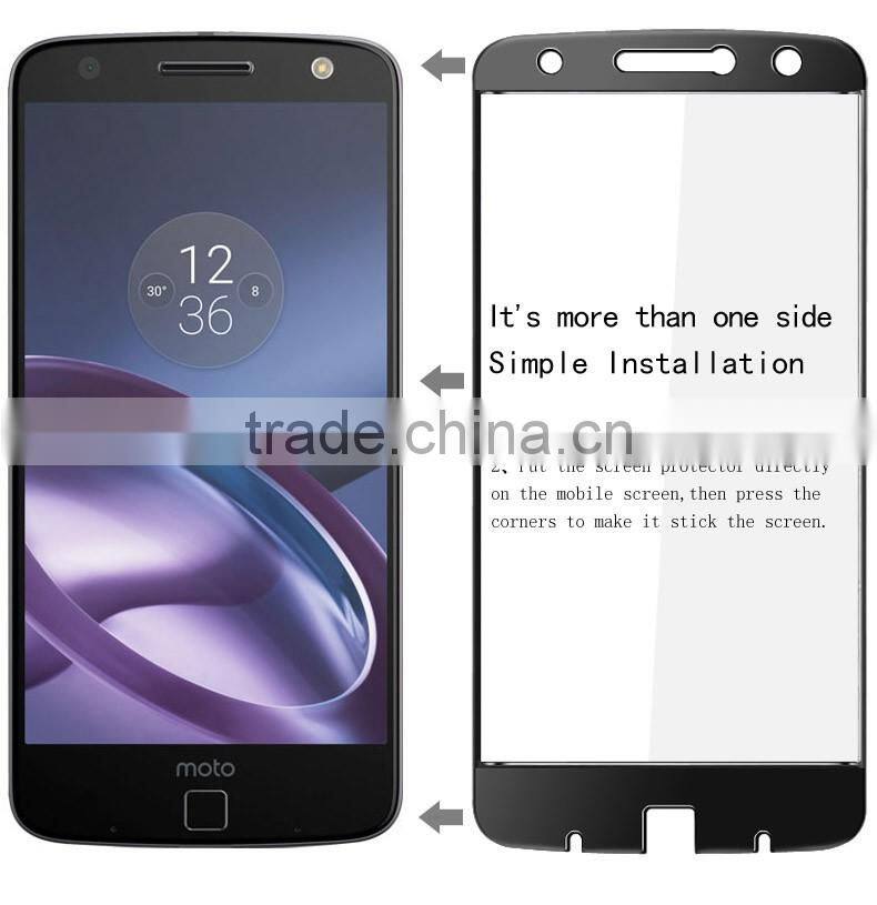 IMAK 9H0.2MM 3D Curved Full Coverage Tempered Glass Screen Protector For MOTO Z PLAY FOR MOTO Z Glass Silk print Glass 3D Glass