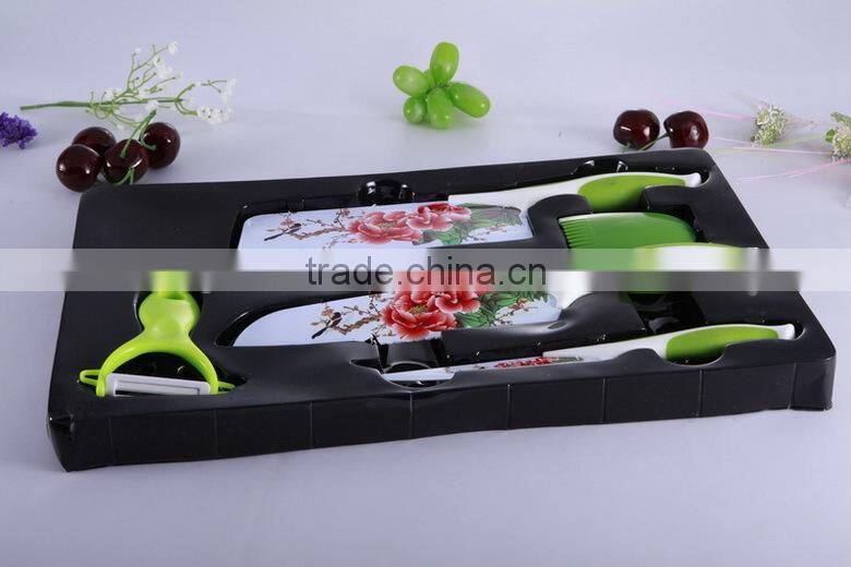 2016 Korea style 4 pcs stainless steel knife set with a plane