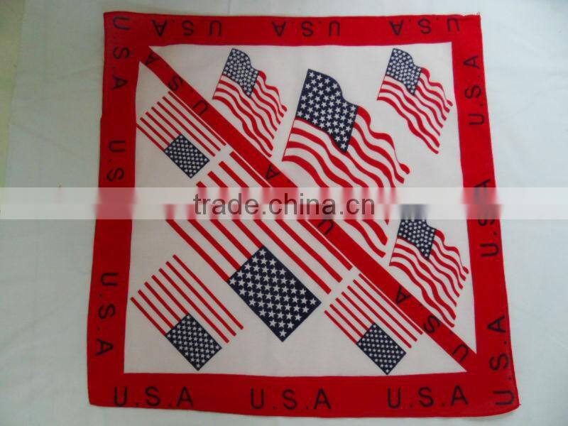 Hot 100% Cotton 22x22" Double Sided Printing Head Wrap Scarf Wristband Bandanas