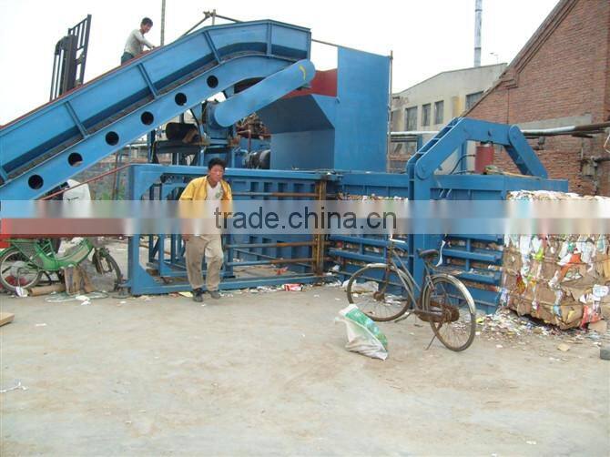 Hydraulic horizontal semi-automatic waste paper baler machine, bailing press machine XS2-100T