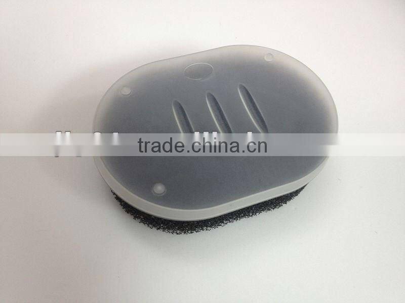 Soap no-slip recessed sponge soap holder