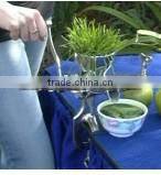 Tin plated cast iron manual wheatgrass juicer
