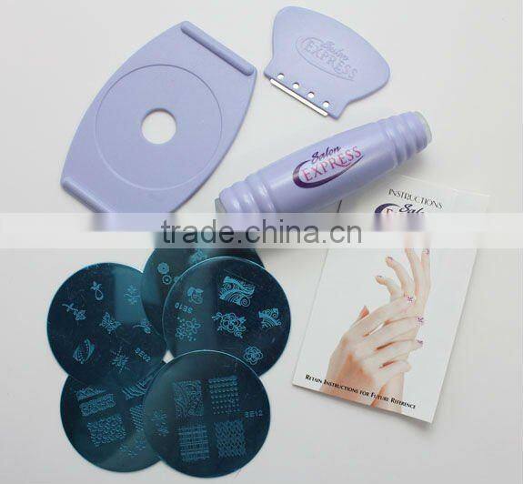 Nail art stamping kit, salon express