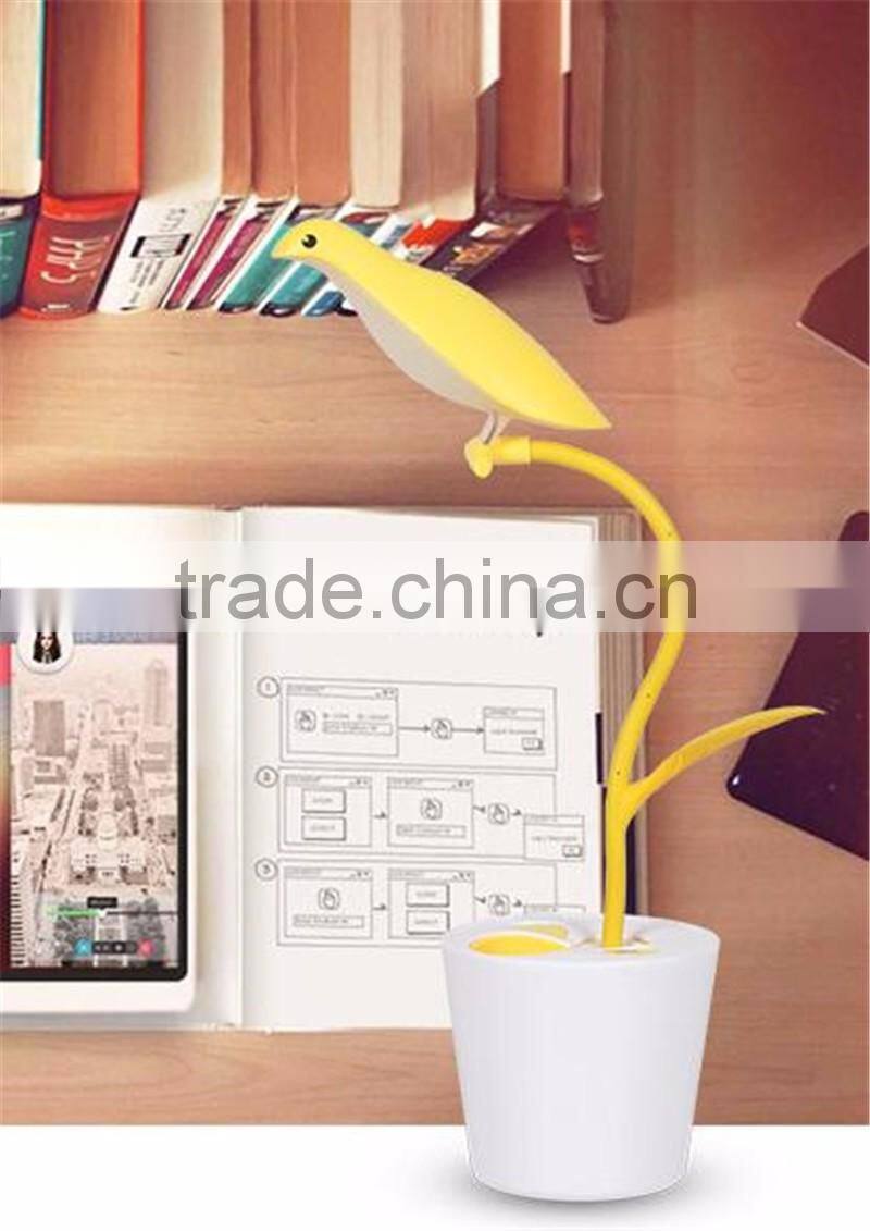 Simple Free Bird Lamp LED small table lamp bedroom bedside Foldable USB Rechargeable Lamps